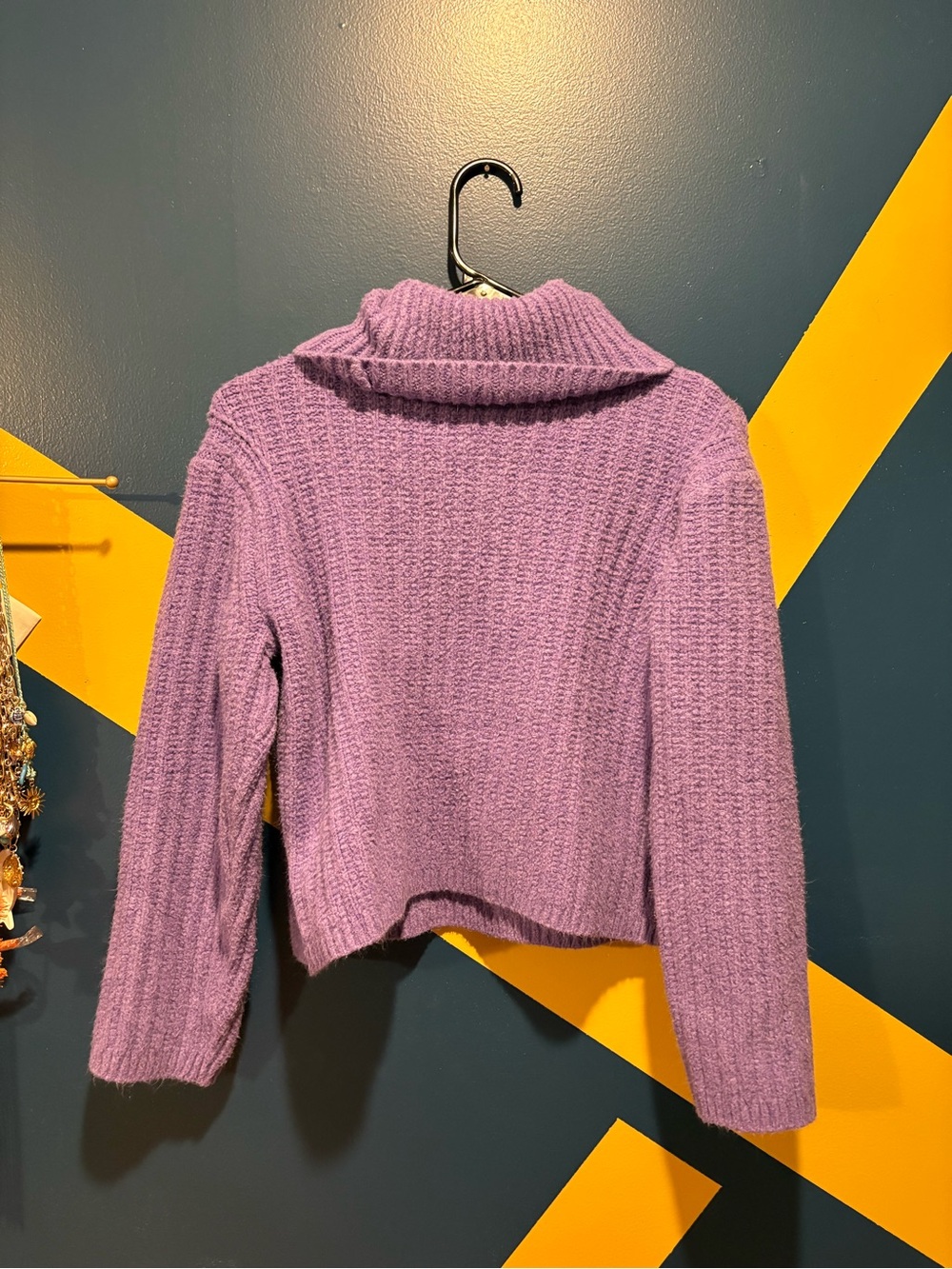 Universal Thread Purple Turtleneck Chunky Knit Sweater EUC - Picture 4 of 5